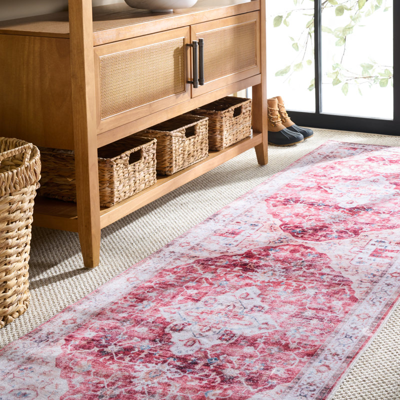 Washable Oriental Indoor Rug, Runner 2'6" x 8'