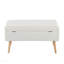 Banc, tissu / bois naturel - crème