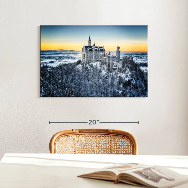 Lilie Winter Neuschwanstein Castle, H 16 po x l 24 po