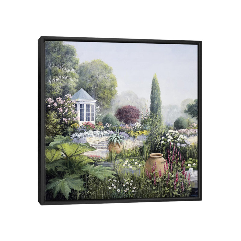 « paradise i », reproduction sur toile, H 18 po x l 18 po x P 1,5 po, Pas de tapis, Toile encadrée noire
