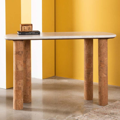 Siple 47'' Stone Top Console Table