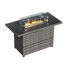 Tremonte Rectangle Stainless Steel Propane Fire Pit Table with Hidden Fuel Tank