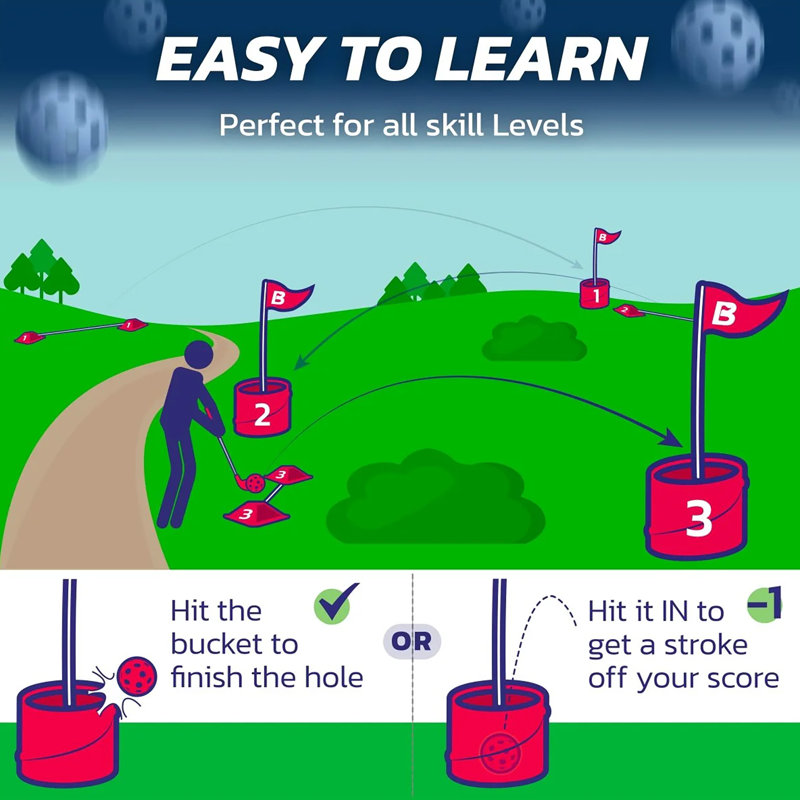 Bucketgolf® 6-Hole Backyard Golf Bundle