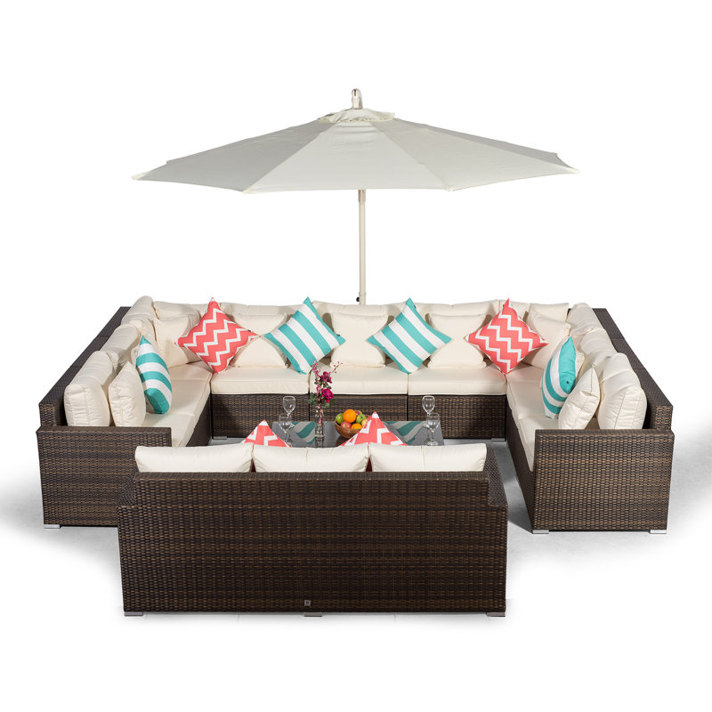 Yancey 5 Seater Rattan Corner Sofa Set