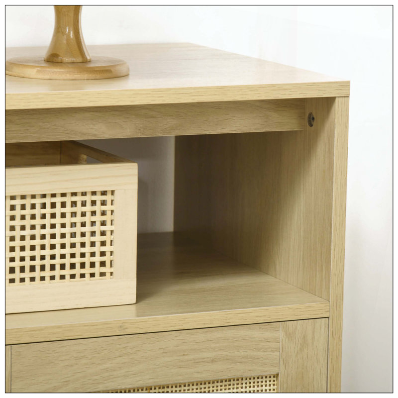 Buffet de cuisine avec buffet et armoire de service de couleur brune