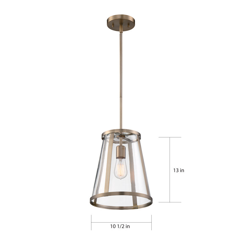 Luminaire suspendu conique à 1 lumière Cular, Bronze brillant