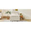 Lit plateforme simple tapissier avec lit gigogne et 3 tiroirs, tissu en lin pour plus de sommeil et de rangement-283339710