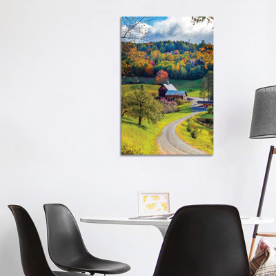 Farm In Woodstock Vermont New England In Autumn by Susanne Kremer - Wrapped Canvas Gallery-Wrapped Canvas Giclée