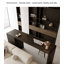 Table de bar moderne et minimaliste en bois de pin avec rangement-1784342015