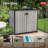 Keter Patio Store 4.6x4 ft. Horizontal Durable Resin Outdoor Storage Shed With Floor and Double Doors for Garden Patio Furniture and Tools