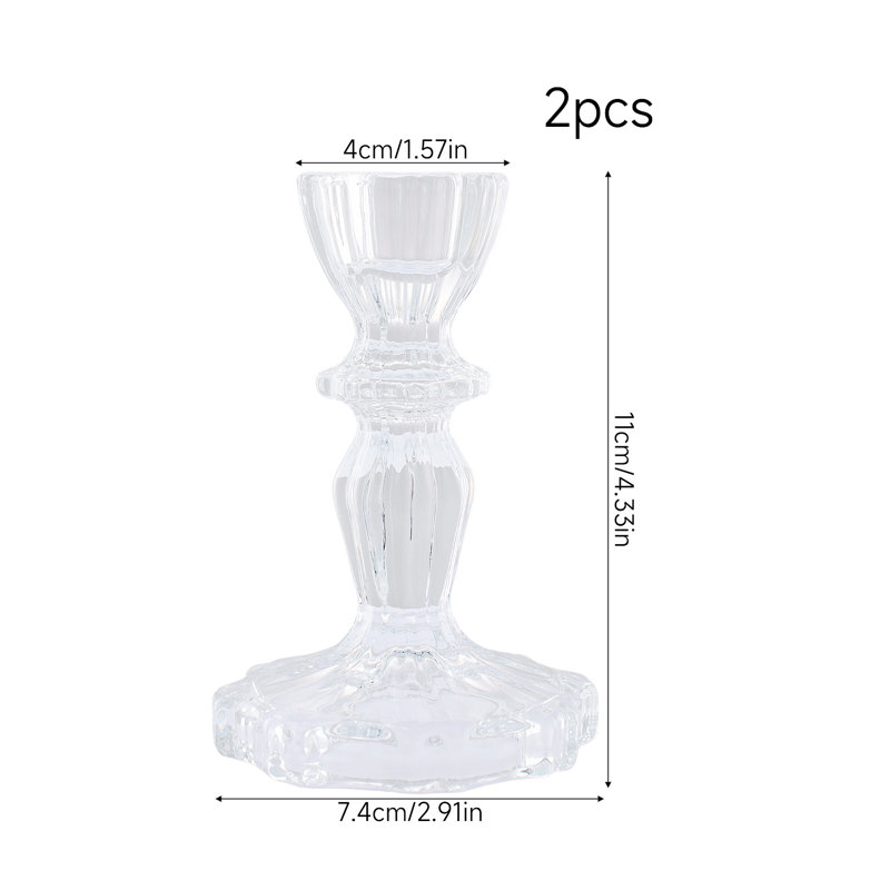Soda-Lime Glass Candelabra, Clear