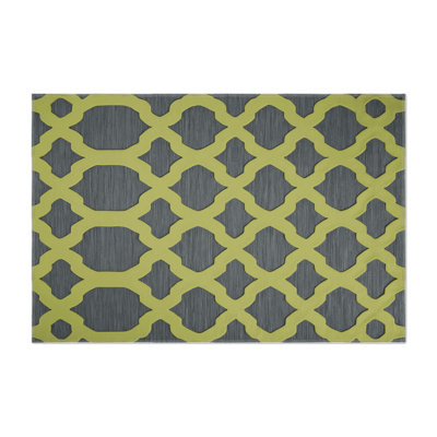 Trellis Green Indoor and Outdoor Area Rug