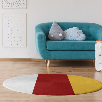 Tapis de zone rouge/jaune