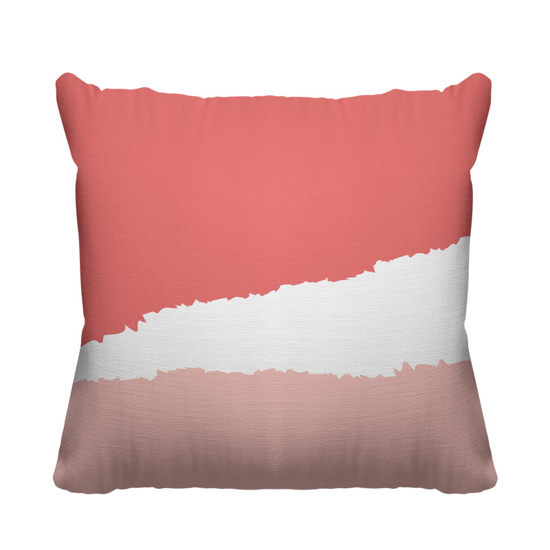 Housse de coussin d'intérieur Cora Abstract Coral, 18 po x 18 po