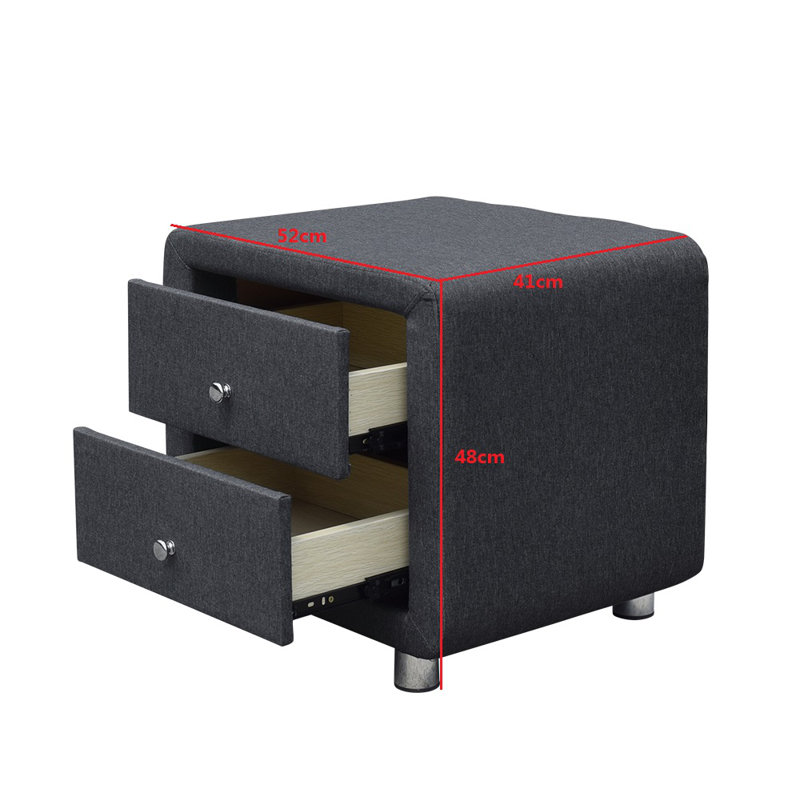 Gravois 52cm W Manufactured Wood Bedside Table