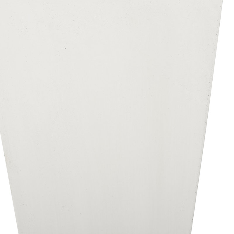 12.88" X 29.25" Matte White Outdoor Planter - Tapered Cast Stone, For Backyard Charm Allure, White