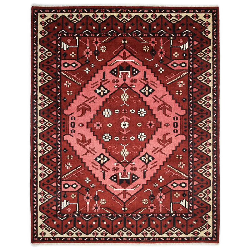 Tapis oriental rouge Saloma, Rectangle 5 pi x 8 pi