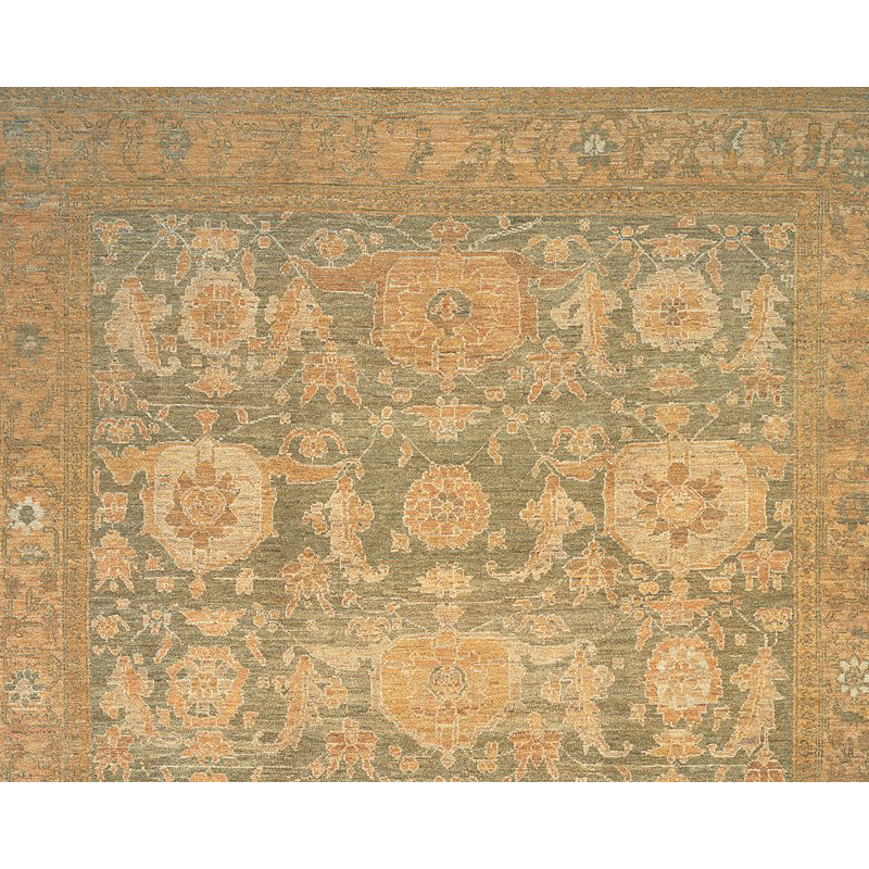 Sebastia Hand Knotted Wool Oriental Area Rug, Rectangle 12' x 16'