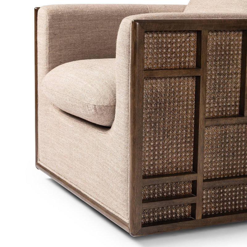 June Swivel Armchair, Alcala Fawn Polyester Blend