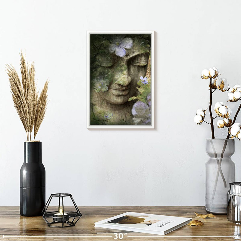 Inner Tranquility, 9" x 13", Floating Frame White