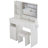 41" Large Size Left Drawer Desktop Vanity Table+Cushioned Stool Dresser Set-1411115053