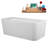 55" Streamline Soaking Freestanding Tub and Tray With Internal Drain-101697798