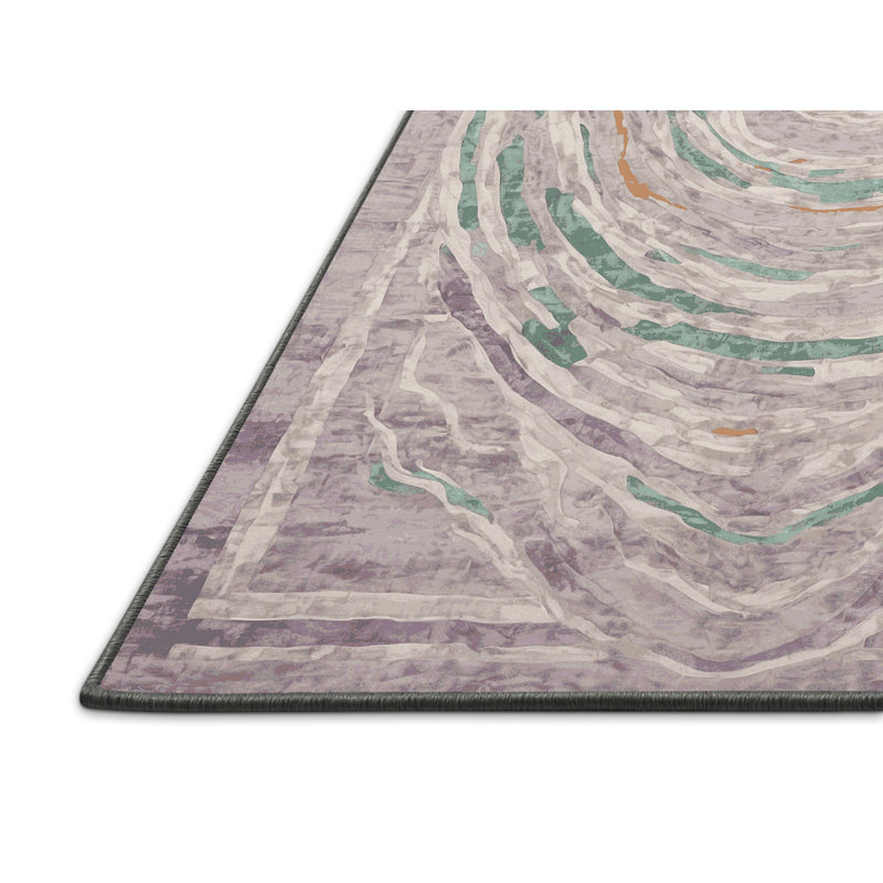 Tapis gris soyeux et moelleux, Carré 3 pi