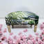 Modern 40cm Wide Velvet Rectangle Footstool Ottoman – Floral Upholstered Storage Seat for Living Room or Lounge