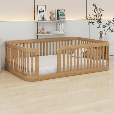 Floor Bed Frame With Fence