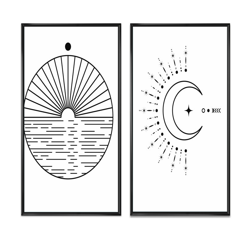 Retro Abstract Minimal Colorful Esoteric Design I " Retro Abstract Minimal Colorful Esoteric Design I " 2 - Pieces