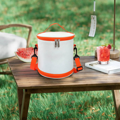Backpack Color Blocking Cylindrical Insulation Bag Bring Food To Work Or School Bento Bag Outdoor Picnic Bag Crossbody Ice Bag Rice Box Bag