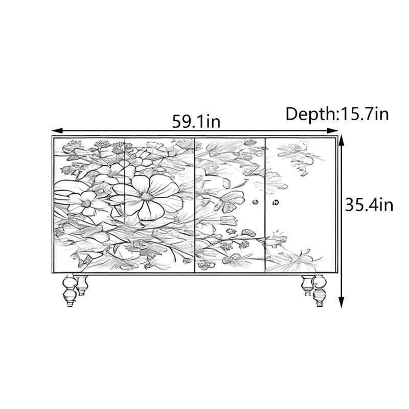 Armoire d'entrée en bois massif rétro français