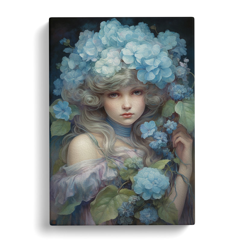 Hydrangea Victorian - Wrapped Canvas, 76cm H x 50cm W x 3cm D