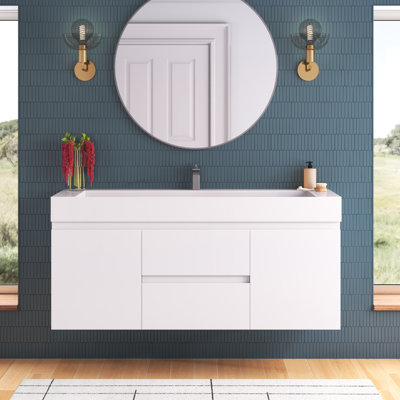 Babajide Bathroom Vanity with Acrylic Top