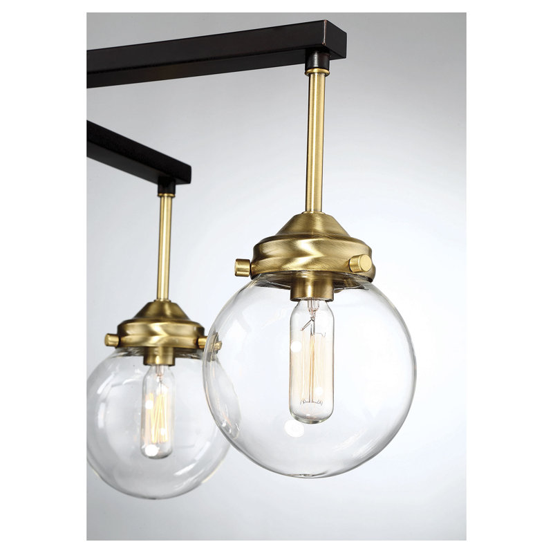 Carrizales 5 - Light Dimmable Geometric Chandelier, Oil Rubbed Bronze