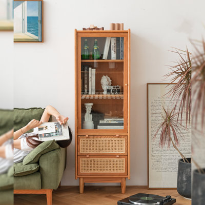 Modern and Simple Solid Wood Display Cabinet