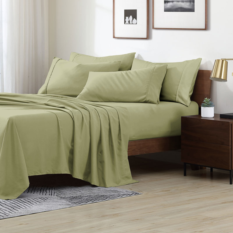 Swift Home Ultra-Soft 6-Piece Sheet Set with Extra Pillowcases - Essential 1800 Series Microfiber - Fits Mattress up to 14" Tall - Peach Fuzz, Durable, Easy Care