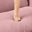 2 coussins rembourrés de mousse dense et relaxante avec structure en bois incurvée rose-1550647631