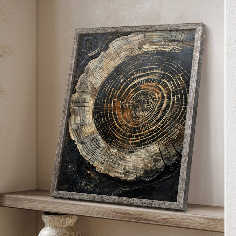 ABSTRACT Series CLX, reproduction encadrée - bois massif, H 15 po x l 12 po