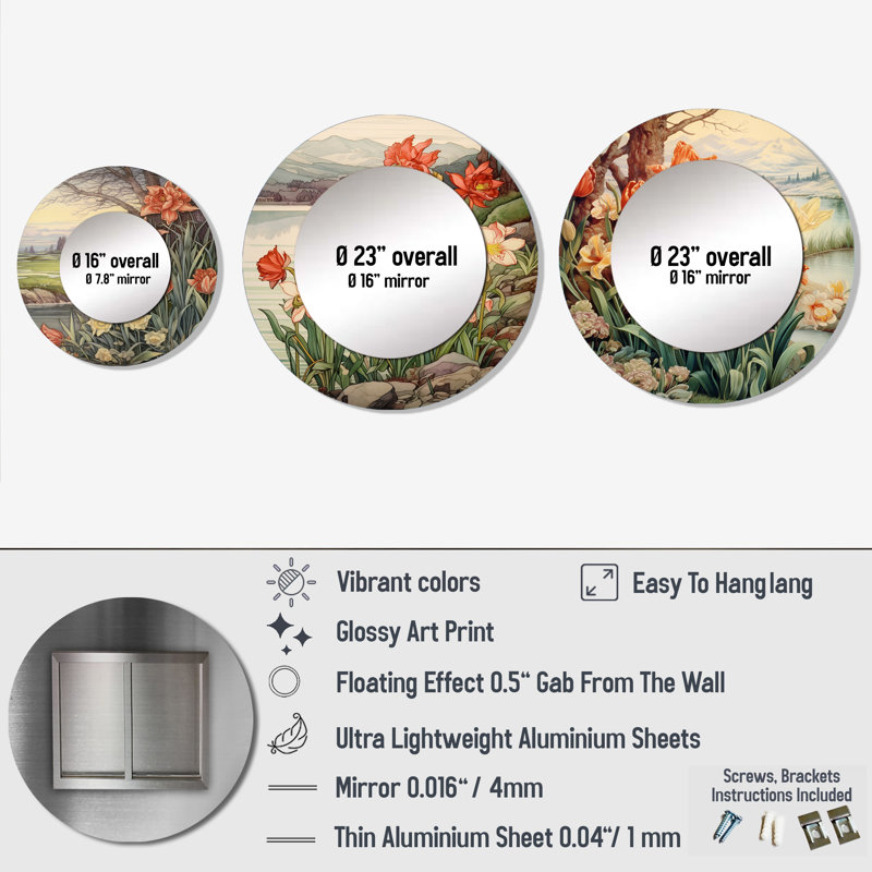 Elizamarie Round Wall Mirror