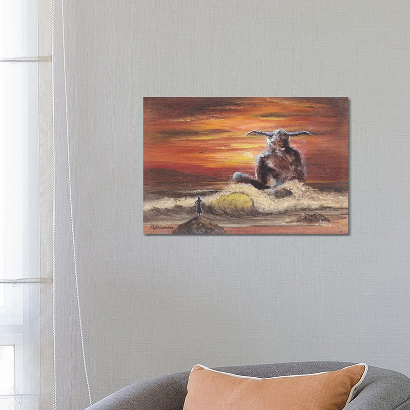 Sad Ocean Home Landscape Monster by Adam Michaels - Wrapped Canvas Gallery-Wrapped Canvas Giclée