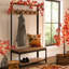 Hall Tree Coat Rack with Shoe Storage