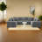 Compression Sectionals, 135 Inch Modular Corduroy Sofa, Modern Home