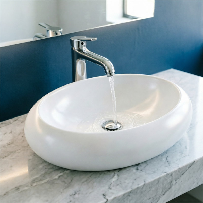 Topcraft White Ceramic 24" * 16" Vessel Bathroom Sink