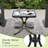 Square Glass Outdoor Side Table