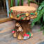 Chaise de jardin 12,6 pouces en résine d'écureuil, chaise décorative intérieure et extérieure unique pour la cour, le patio et la maison