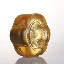 Sculpture en cristal, citrouille et litchi | Bon augure en or