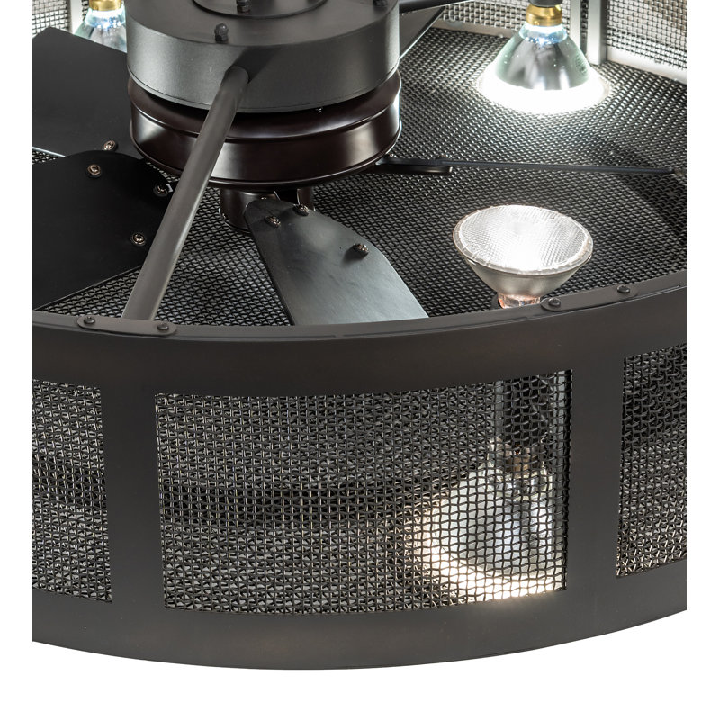 Largeur de 48 po Paloma Golpe Chandel-Air, Fer forgé, H 11,25 po x l 48 po x P 48 po