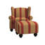 Amandeep Upholstered Wingback Chair with Ottoman-15516733