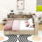 3 Drawers Wood Daybed with Shelves-727620247